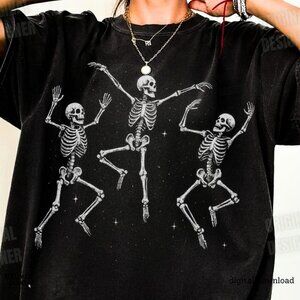 Funny Halloween Dancing Skeletons, Retro Skeleton Shirt